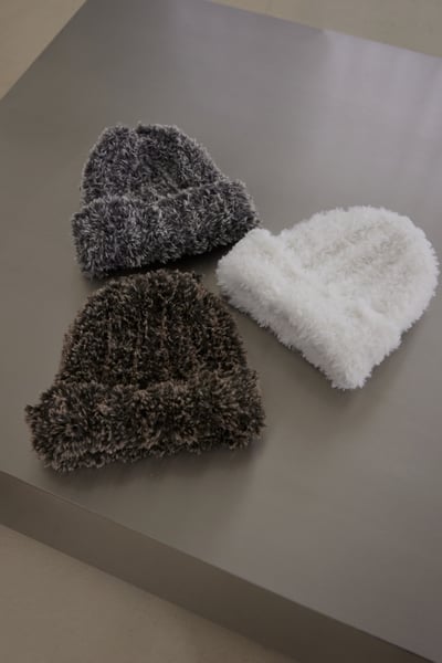 暖厚款柔毛2way小精靈帽2