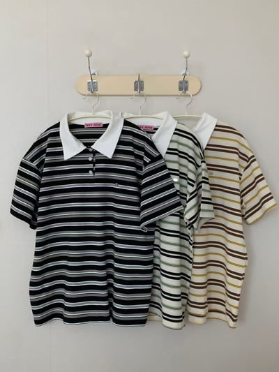 今年必備POLO領條紋上衣5