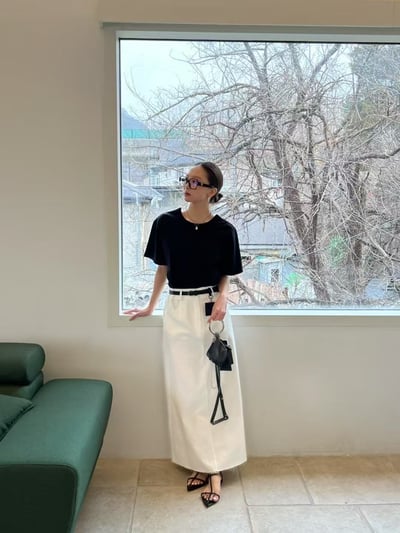 拼接透膚超柔棉短袖上衣9