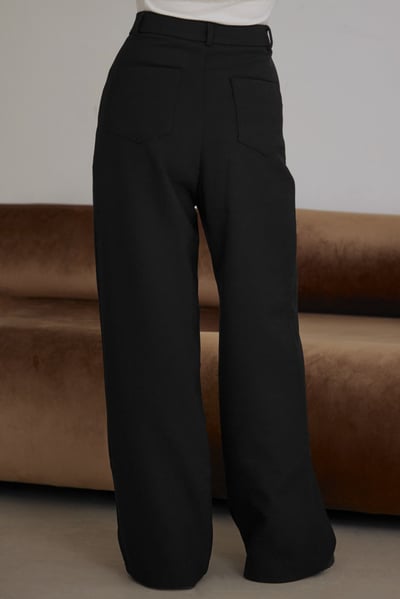 雙腰釦內磨毛西裝長褲12