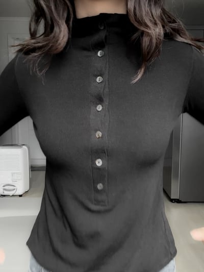 親膚彈力兩面穿立領上衣8