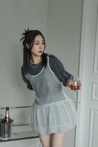 性感浪漫教主紡紗背心澎裙9