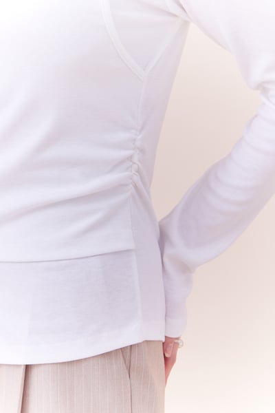 超舒服柔棉開衩角角上衣9