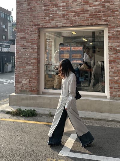 片裙造型排扣開衩襯衫洋裝4