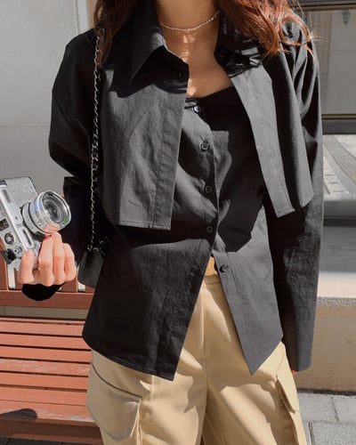 自留款修身設計兩件式襯衫12