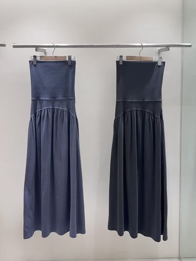 顯腰身彈力棉質平口洋裝6