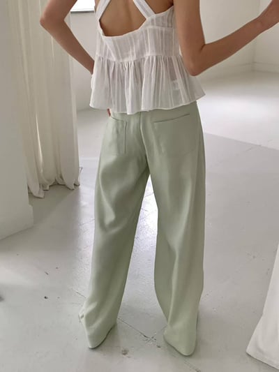 細緻觸感夏日棉麻長褲3