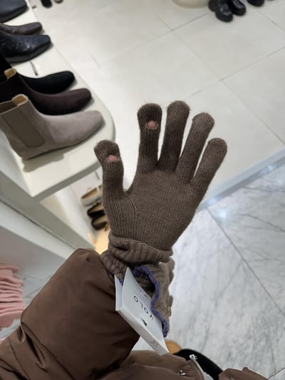 含羊毛針織手套（可露指）13