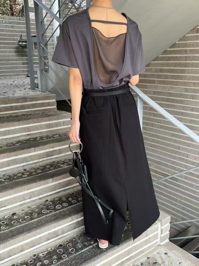 拼接透膚超柔棉短袖上衣5