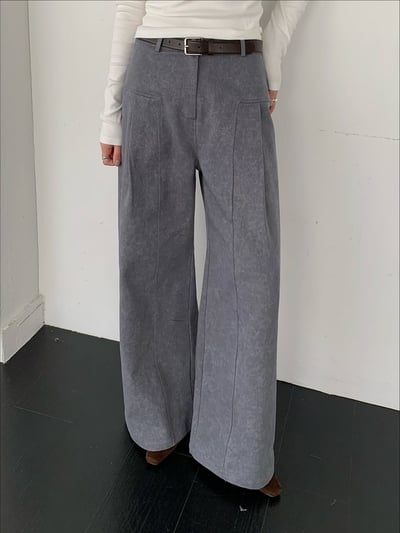 小渲染刷色顯瘦直筒褲1