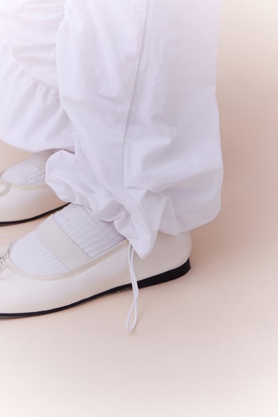 紡紗拼接層次設計抽繩長褲15