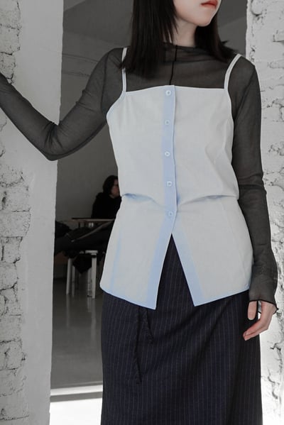 自留款修身設計兩件式襯衫3