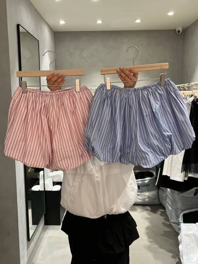 今夏必備花苞條紋短褲11