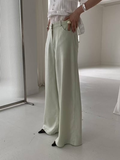 細緻觸感夏日棉麻長褲6