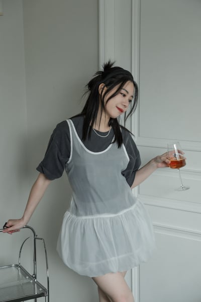 性感浪漫教主紡紗背心澎裙7