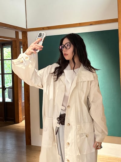 自留款細節滿滿立領風衣外套9