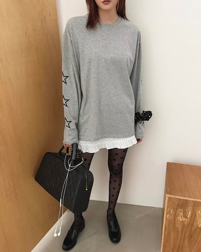 Positivity星星長袖棉T6