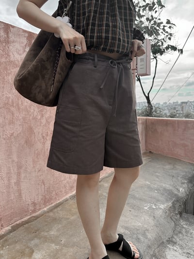 抽繩自由調節五分短褲6