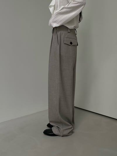 經典簡約直筒西裝褲5