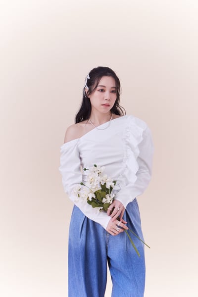 高級感荷葉設計約會上衣4