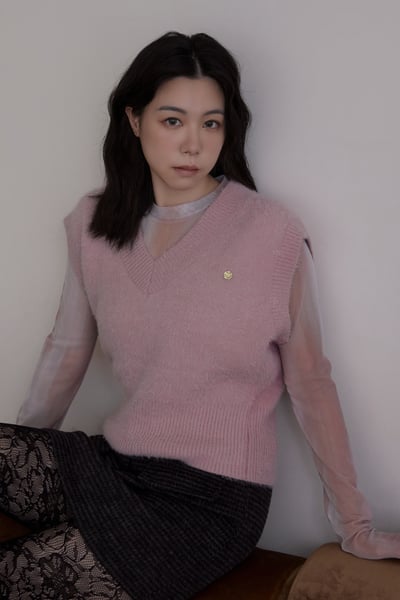 小金釦針織2way可拆式背心上衣9