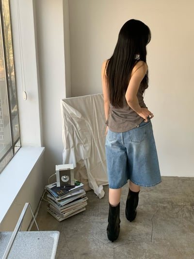 浪漫垂墜棉質細肩上衣6