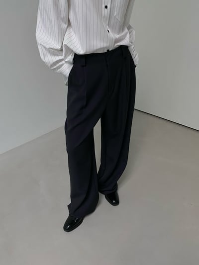 經典簡約直筒西裝褲1