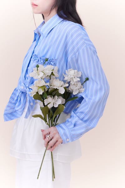 法式浪漫微甜條紋襯衫8