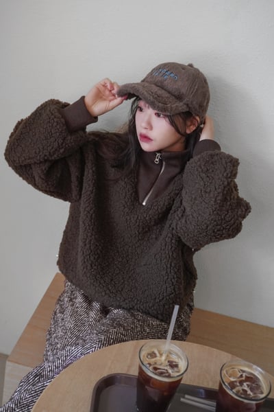 超好摸毛絨撞色挺版棒球帽4