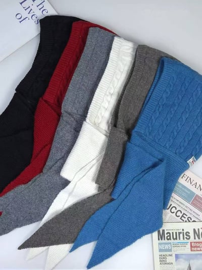 柔軟針織圍巾帽（多色）8