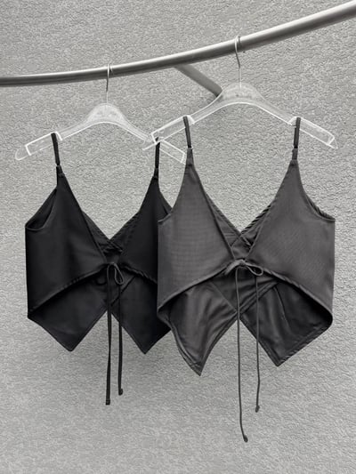 V領大口袋綁帶西裝背心13