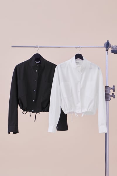 單穿就有型抽繩立領襯衫13