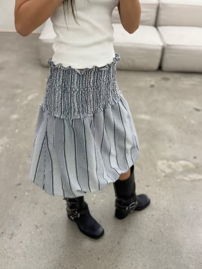 多種穿法格紋彈性連衣裙7