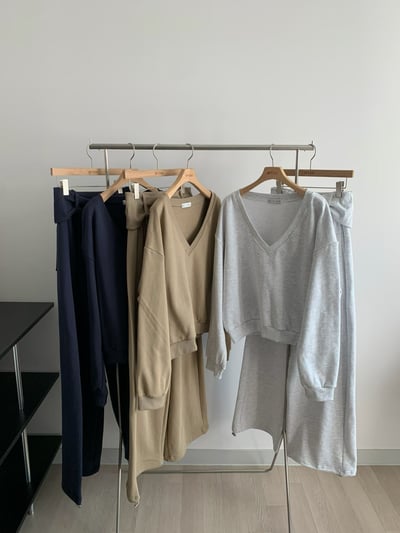 反折設計寬版休閒套裝7