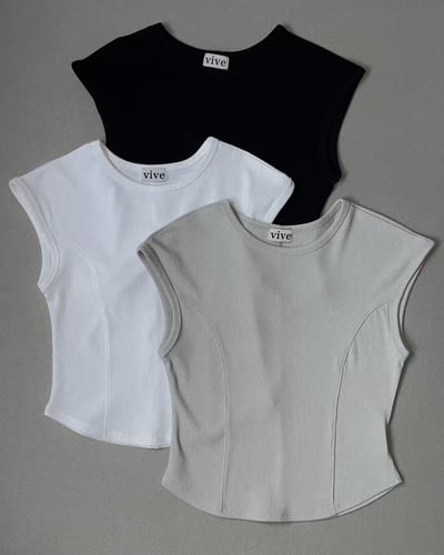 舒服軟綿圓弧設計背心6