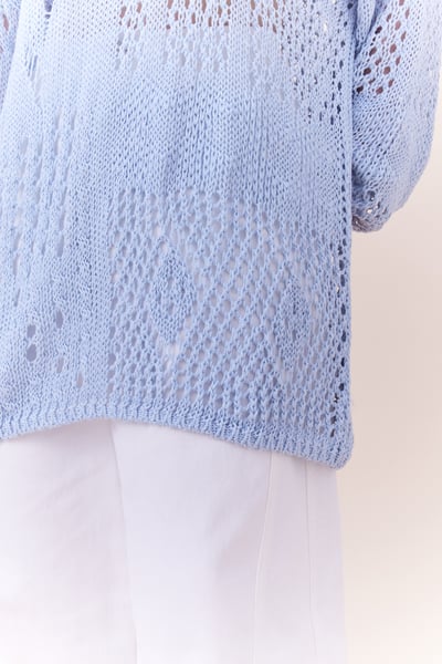 春天來了粗織簍空設計上衣14