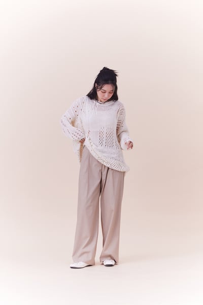 兩件式條紋西裝長褲裙4