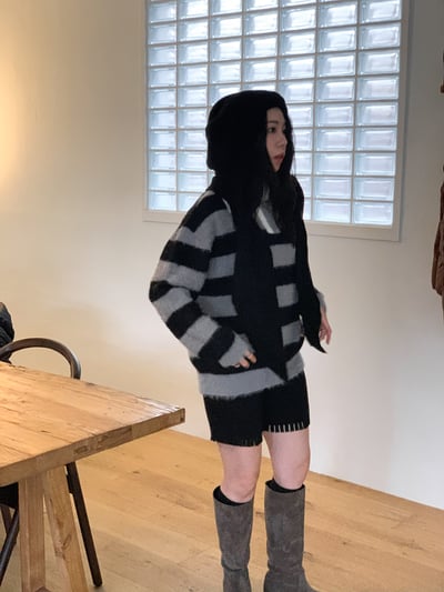 柔軟針織圍巾帽（多色）3