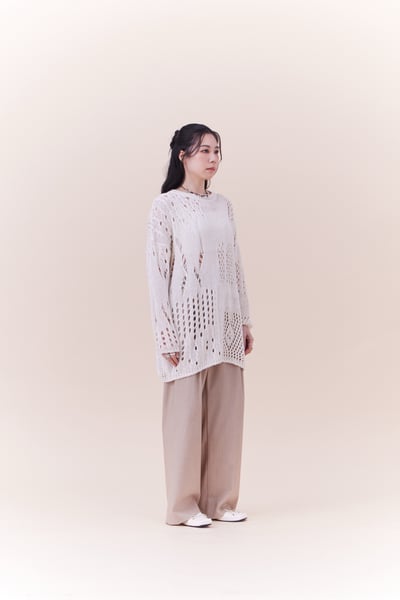 春天來了粗織簍空設計上衣12