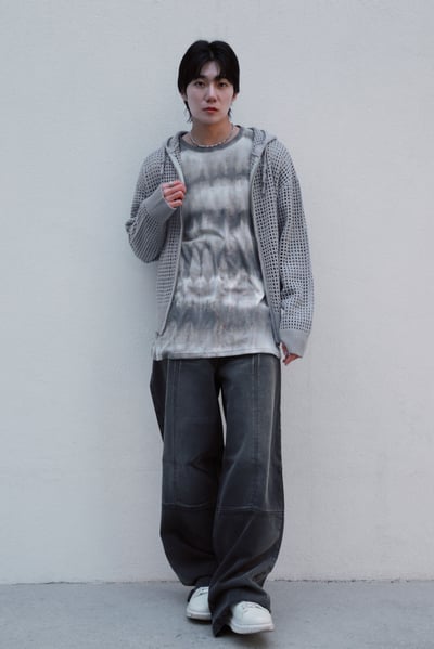 簍空針織休閒連帽外套2