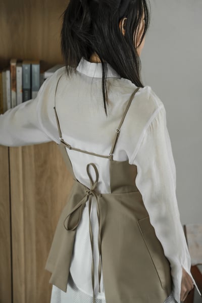 後綁腰質感西裝背心裙5