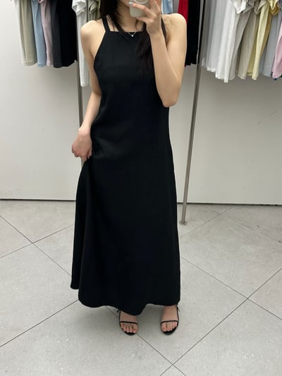 夏日清爽天絲修身傘擺洋裝12