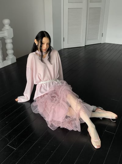 法式浪漫堆疊紗裙10