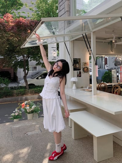 荷葉少女棉質背心上衣6