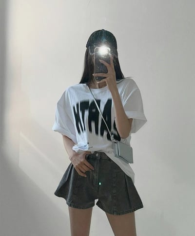 顯瘦車線牛仔短褲5