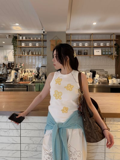 少女小花坦克背心5