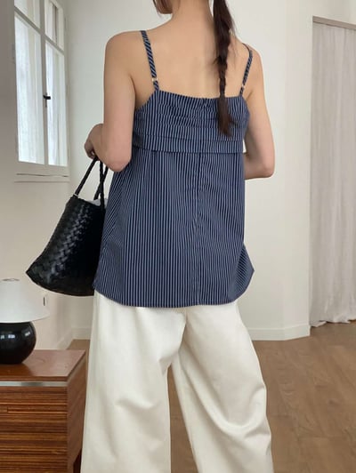 精緻女孩層疊條紋背心7