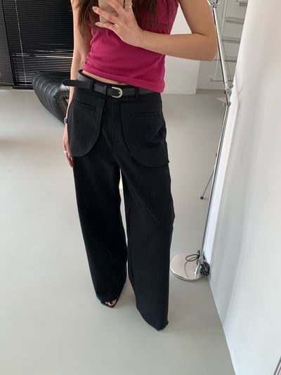 挺版顯瘦大口袋設計長褲11