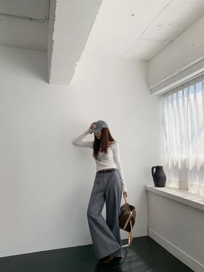 小渲染刷色顯瘦直筒褲8