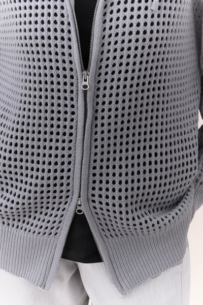 簍空針織休閒連帽外套14